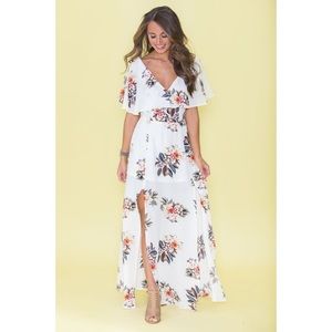 New! Pink Lily Boutique Floral Maxi Dress